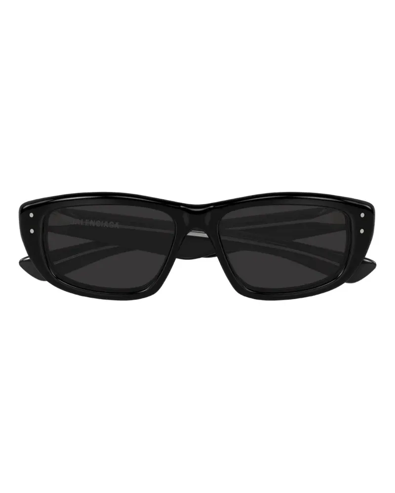 Balenciaga Sonnenbrille mit eckigem Gestell - Schwarz Schwarz