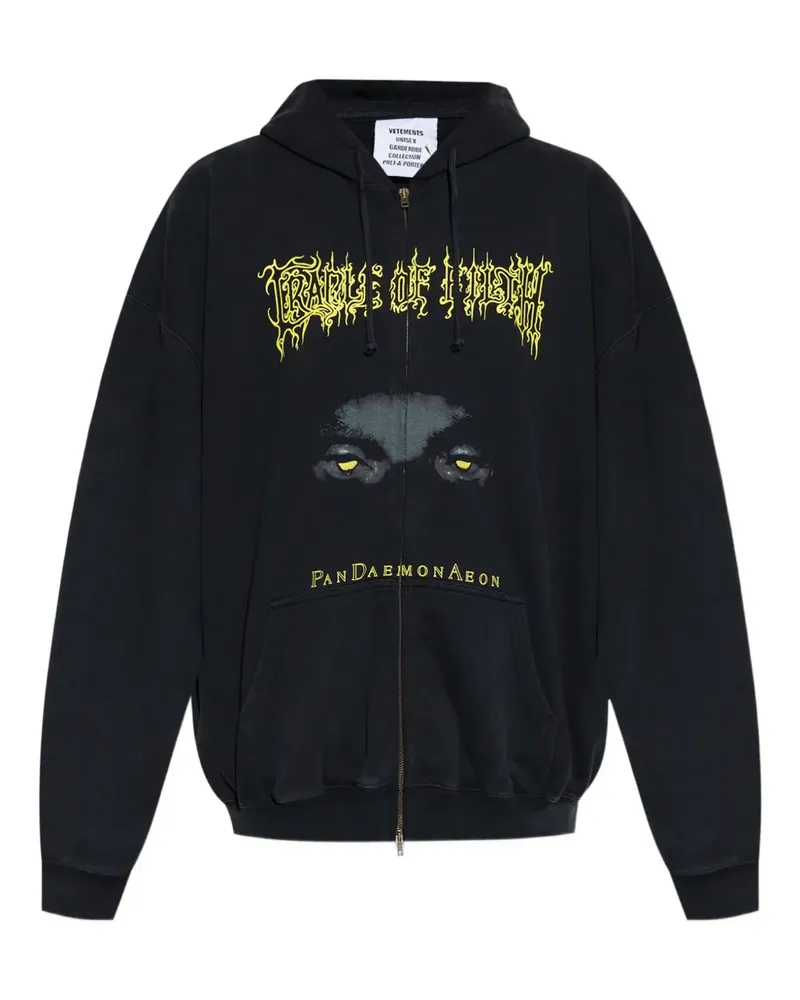 VETEMENTS Hoodie mit Print - Schwarz Schwarz
