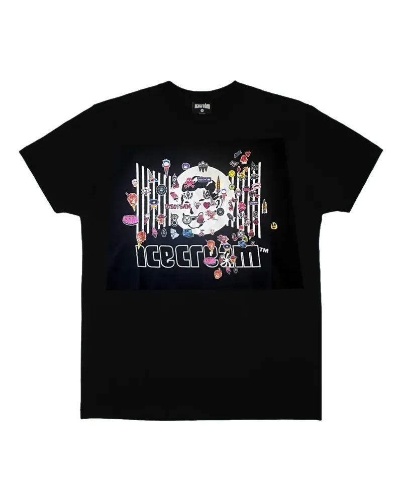 ICECREAM T-Shirt mit grafischem Print - Schwarz Schwarz