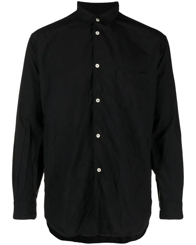Comme des Garçons Hemd mit Reißverschlussdetail - Schwarz Schwarz