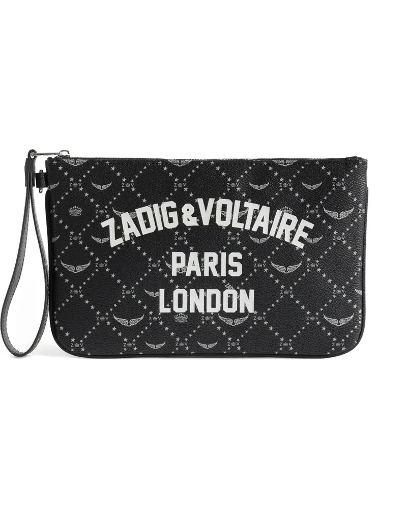Zadig & Voltaire Z Pouch Resort London clutch bag - Schwarz Schwarz