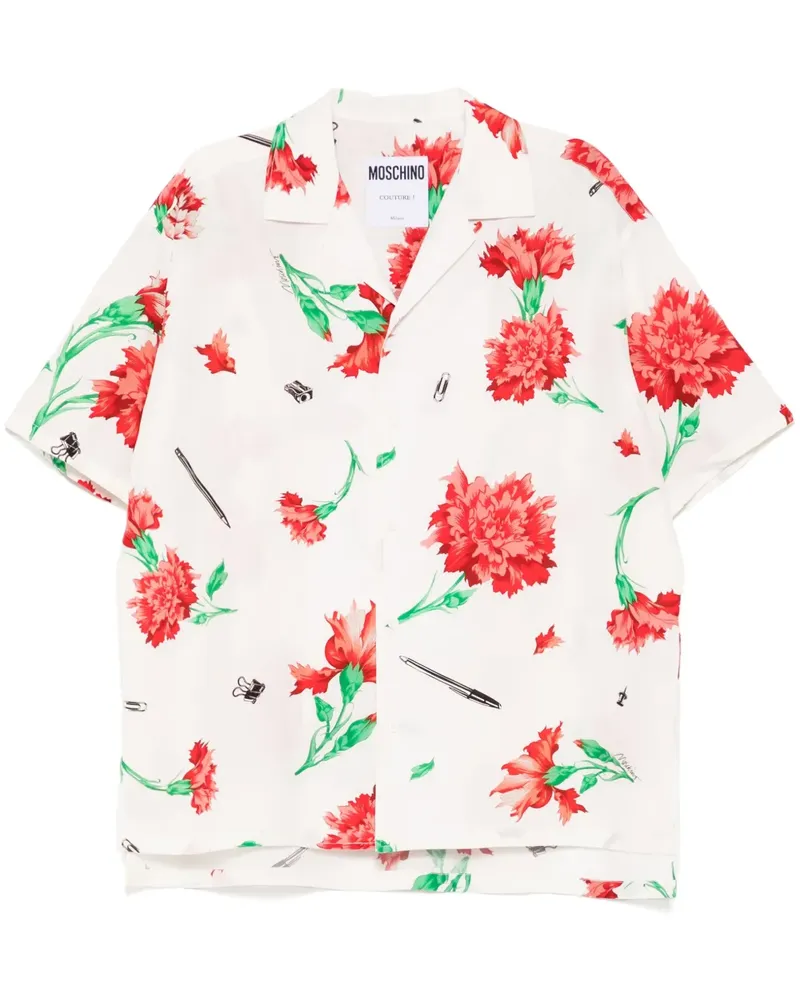 Moschino Hemd mit Blumen-Print - Weiß Weiß
