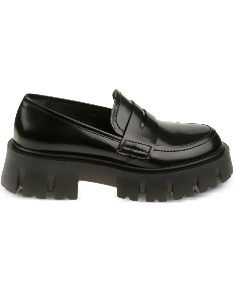Premiata penny-leather platform boots - Schwarz Schwarz