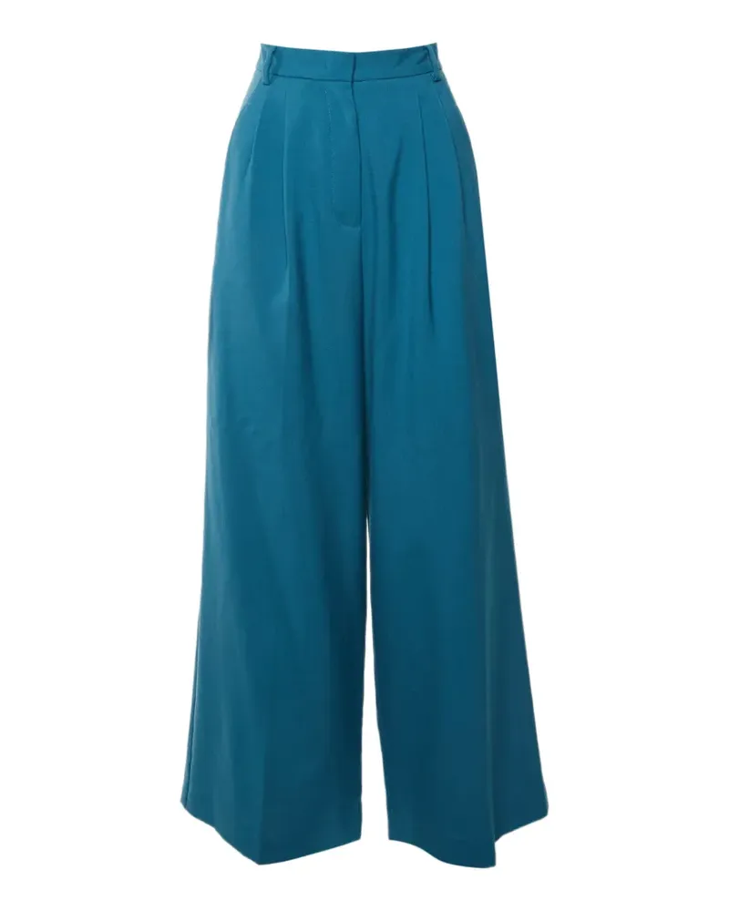 Max Mara Hose mit geradem Bein - Blau Blau