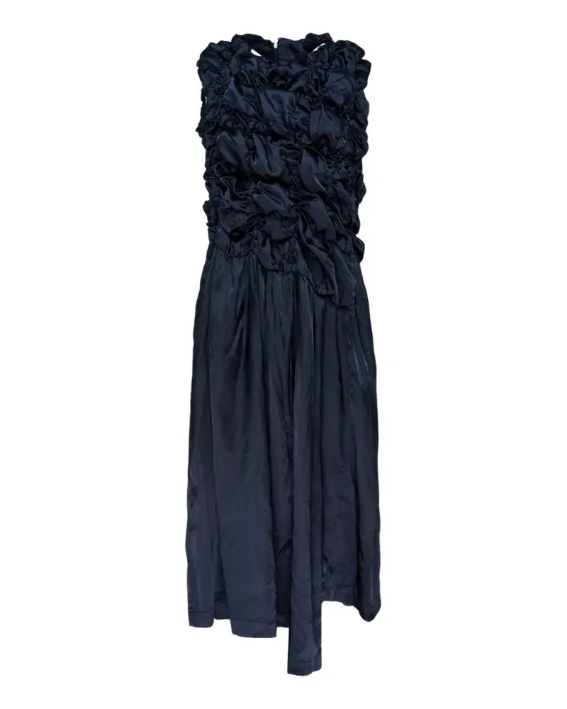Comme des Garçons ruched-bodice asymmetric dress - Blau Blau