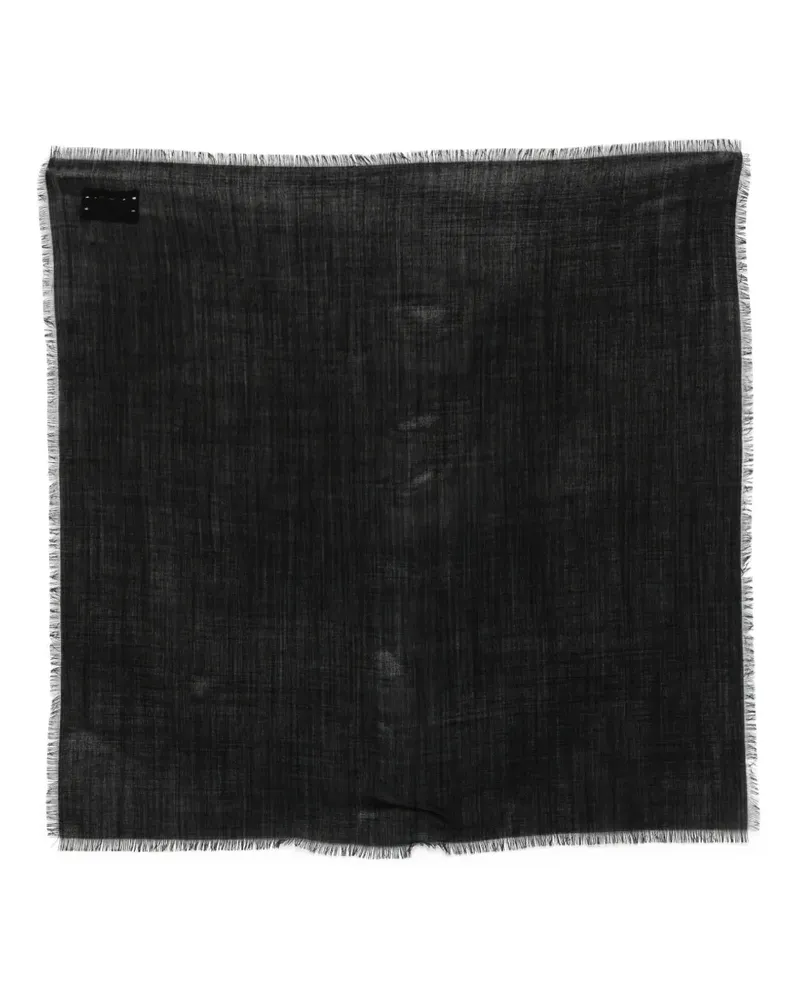 Rier frayed-edge scarf - Schwarz Schwarz