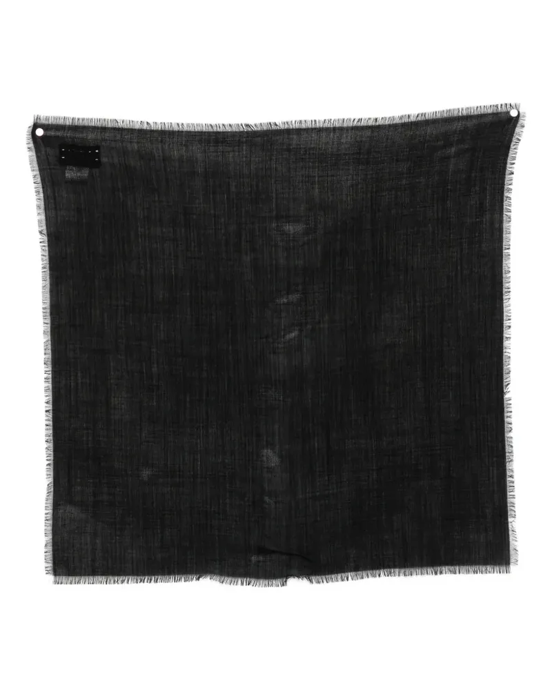 Rier frayed-edge scarf - Schwarz Schwarz