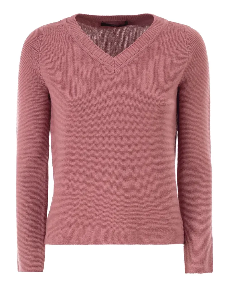 Max Mara Wkdago V-neck cotton sweater - Rosa Rosa