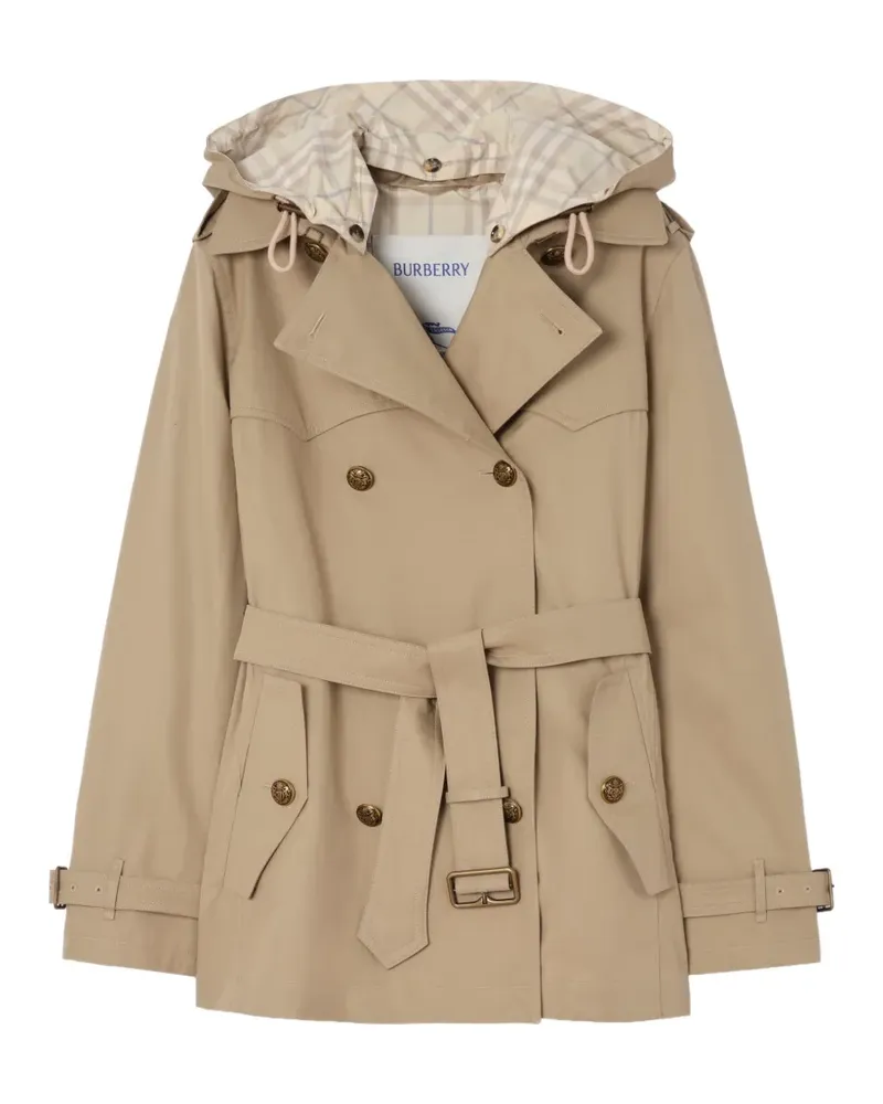 Burberry Kurzer tropischer Gabardine Foxfield Trenchcoat - Nude Nude
