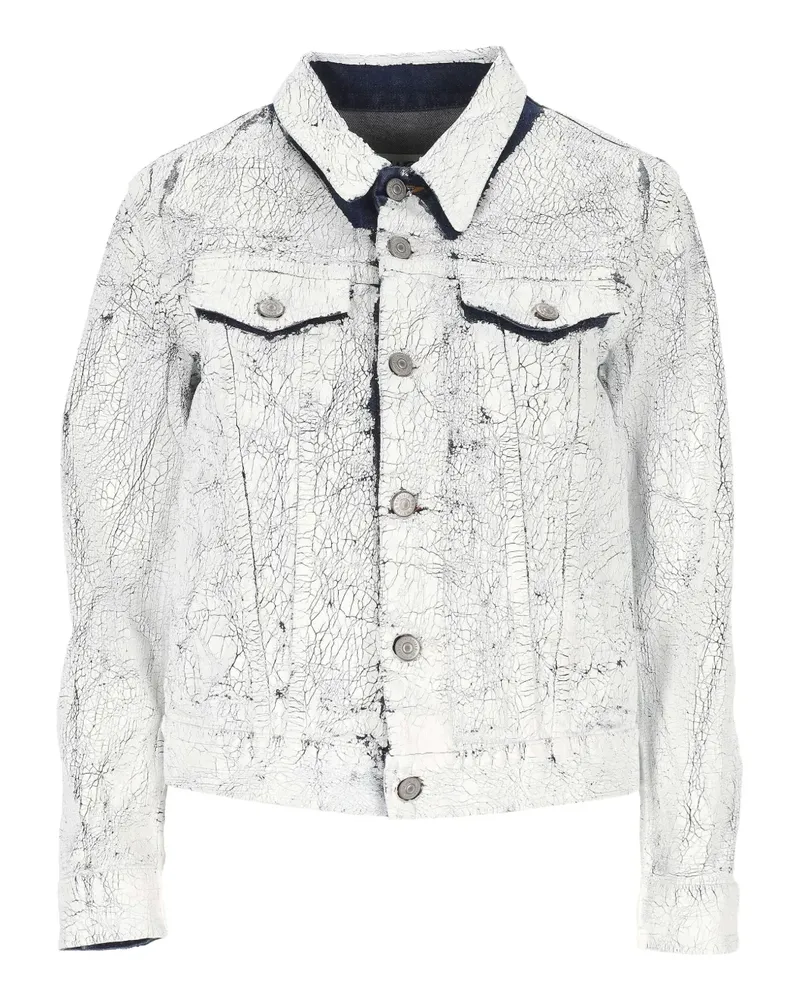 Maison Margiela Jeansjacke mit beschichtetem Finish - Weiß Weiß