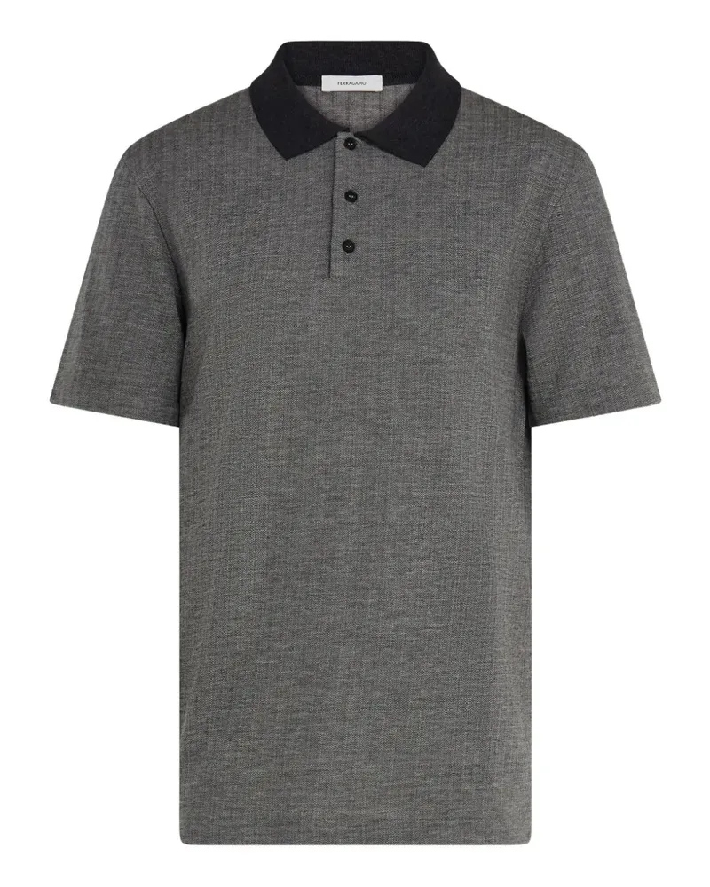 Ferragamo Poloshirt aus Wolle und Baumwolle - Grau Grau