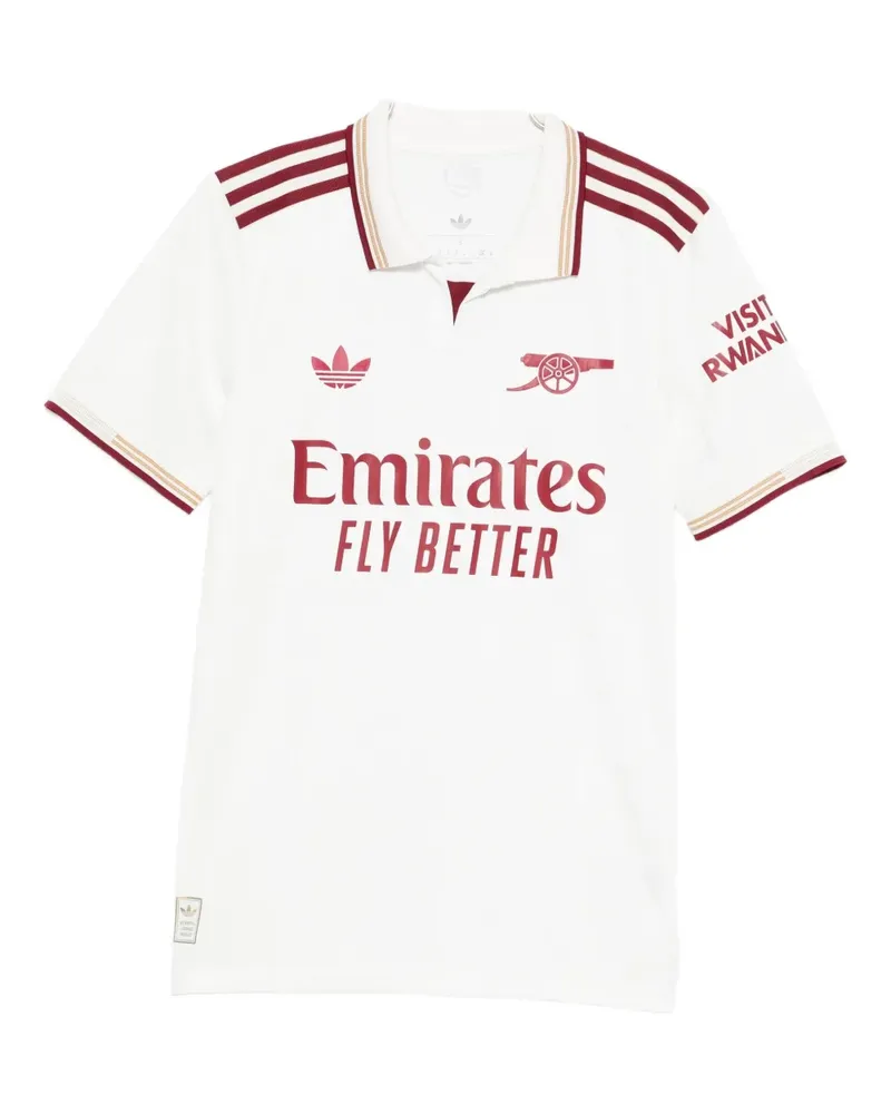 adidas Jersey mit Streifendetail - Weiß Weiß