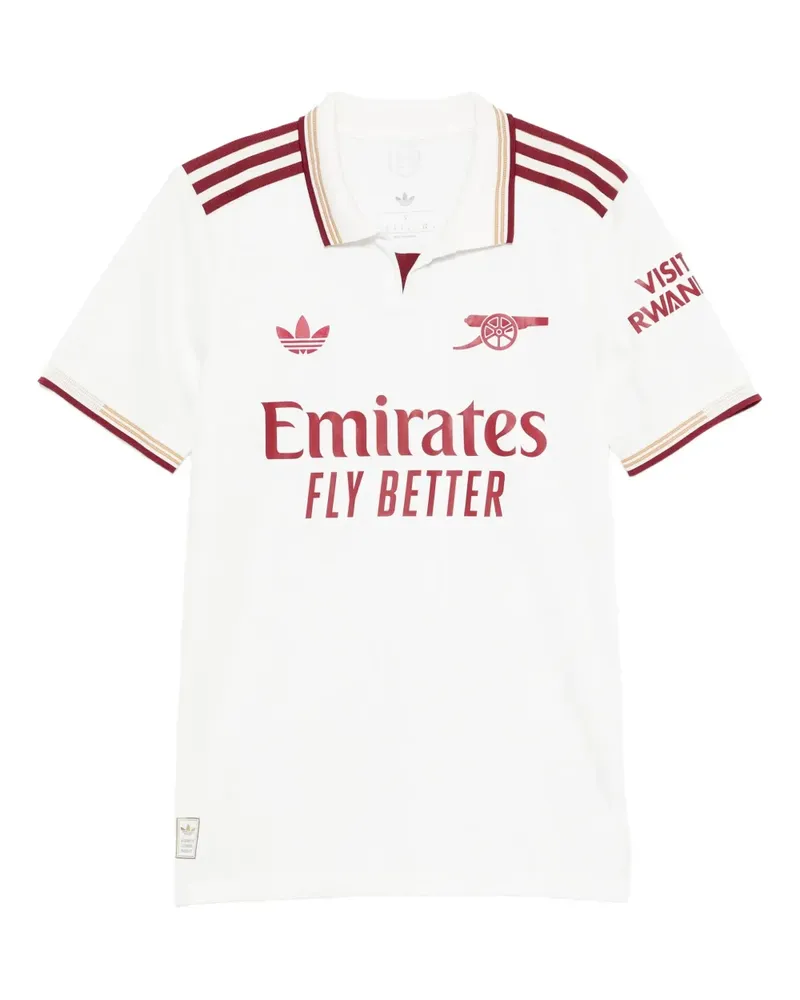 adidas Jersey mit Streifendetail - Weiß Weiß