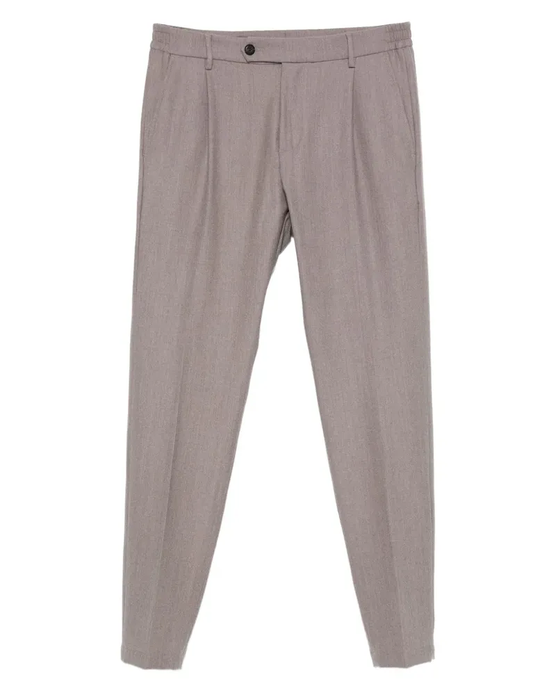 Eleventy Hose mit Falten - Braun Braun