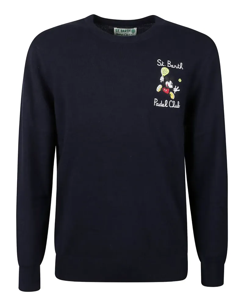 MC2 Saint Barth heron embroidered sweatshirt - Blau Blau