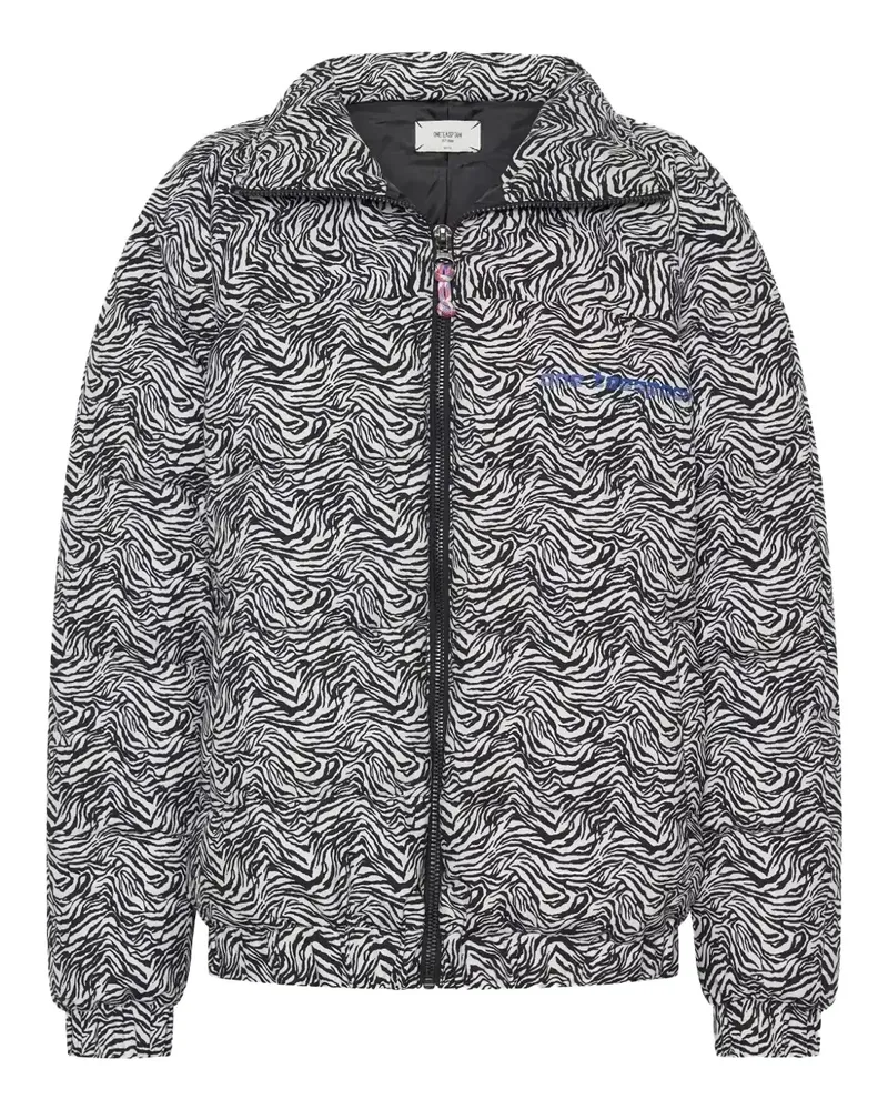 One Teaspoon pattern high-neck puffer jacket - Weiß Weiß