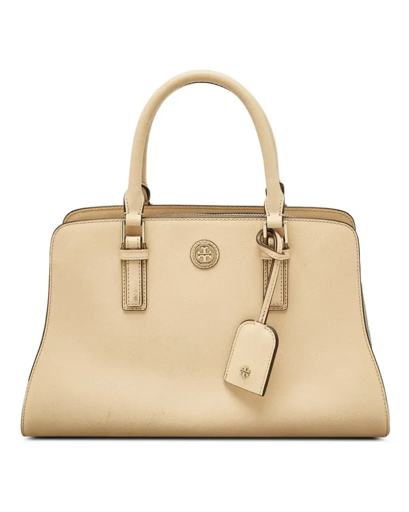 Tory Burch Robinson Dome leather tote bag - Nude Nude