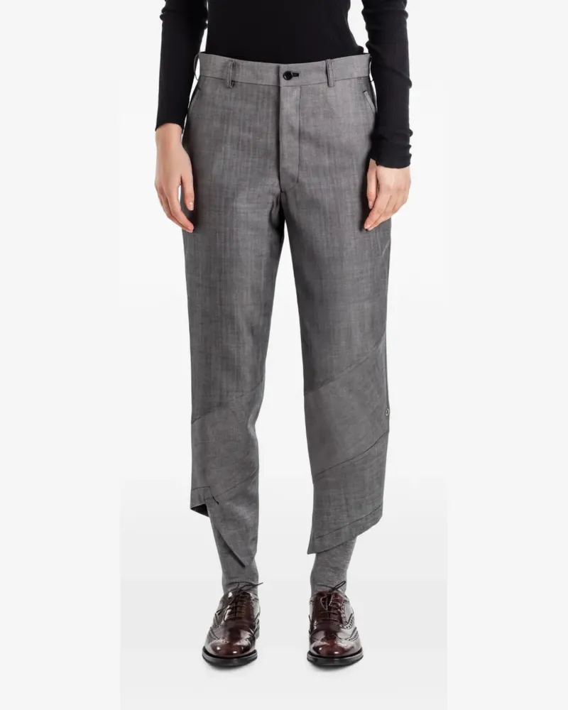 Comme des Garçons Hose mit asymmetrischem Saum - Grau Grau