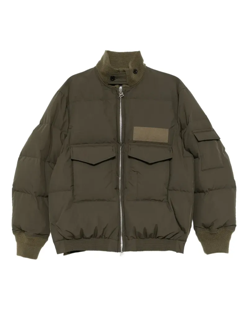 Sacai Gesteppte Daunenjacke - Grün Grün