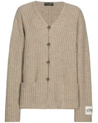 Dolce & Gabbana Cardigan mit V-Ausschnitt Nude