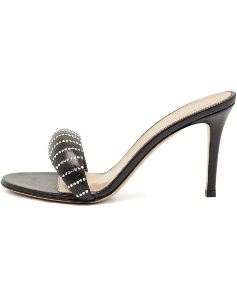 Gianvito Rossi Bijoux Sandalen mit Kristallen - Schwarz Schwarz