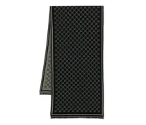 Schal mit GG Monogrammmuster - Schwarz