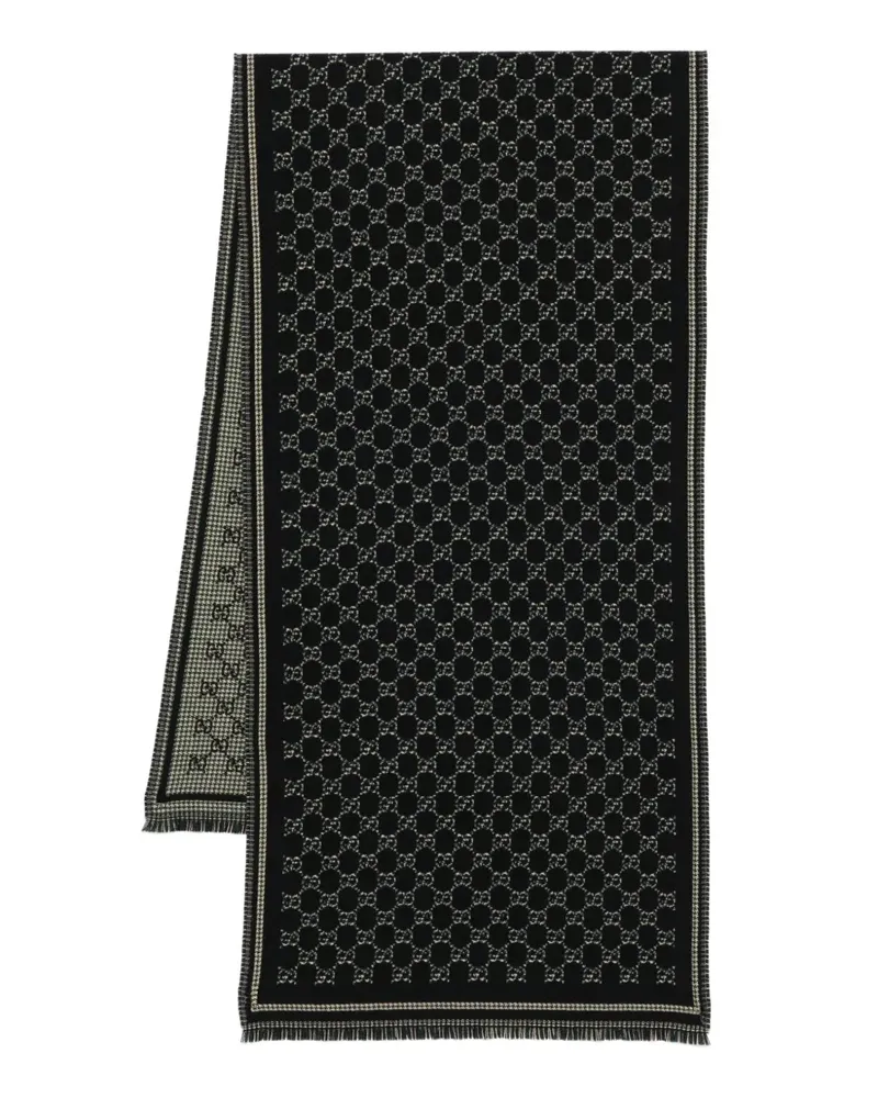 Gucci Schal mit GG Monogrammmuster - Schwarz Schwarz