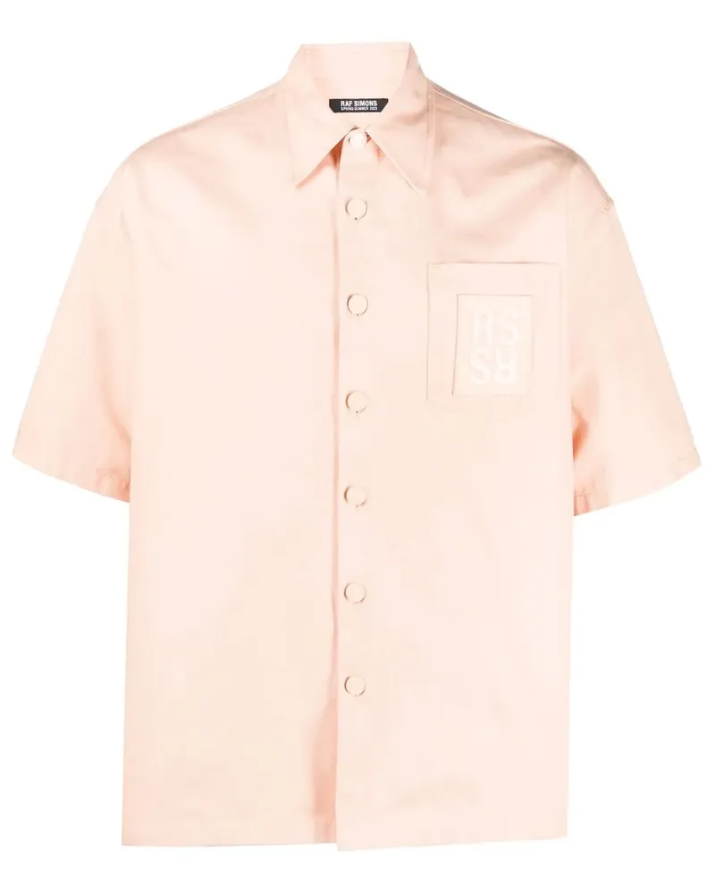 Raf Simons Hemd mit Logo-Patch - Orange Orange