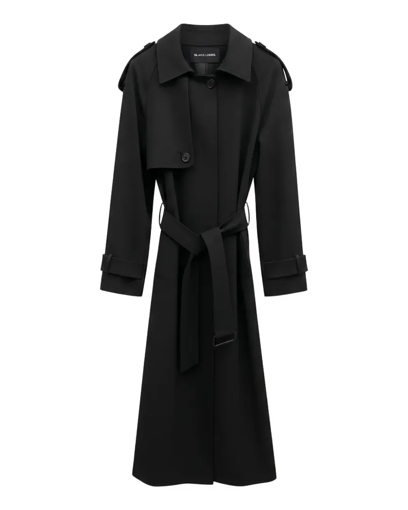 Studiorundholz belted storm-flap trench coat - Schwarz Schwarz