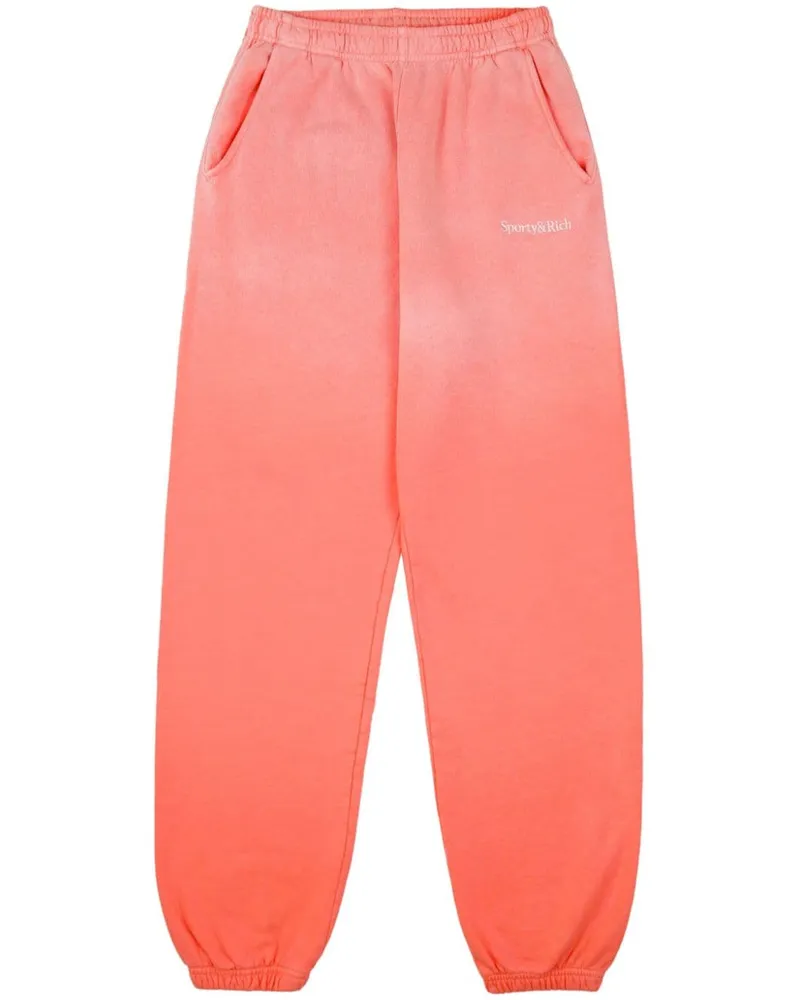 SPORTY & RICH Ausgeblichene Jogginghose - Rosa Rosa