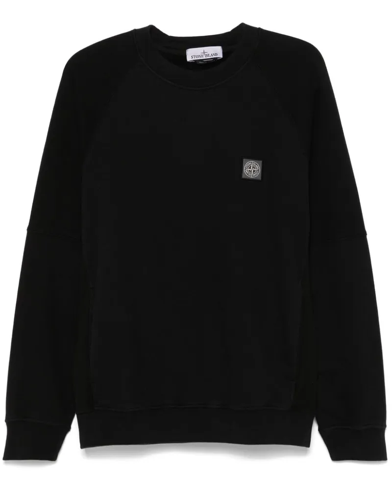 Stone Island Sweatshirt aus Fleece-Jersey - Schwarz Schwarz