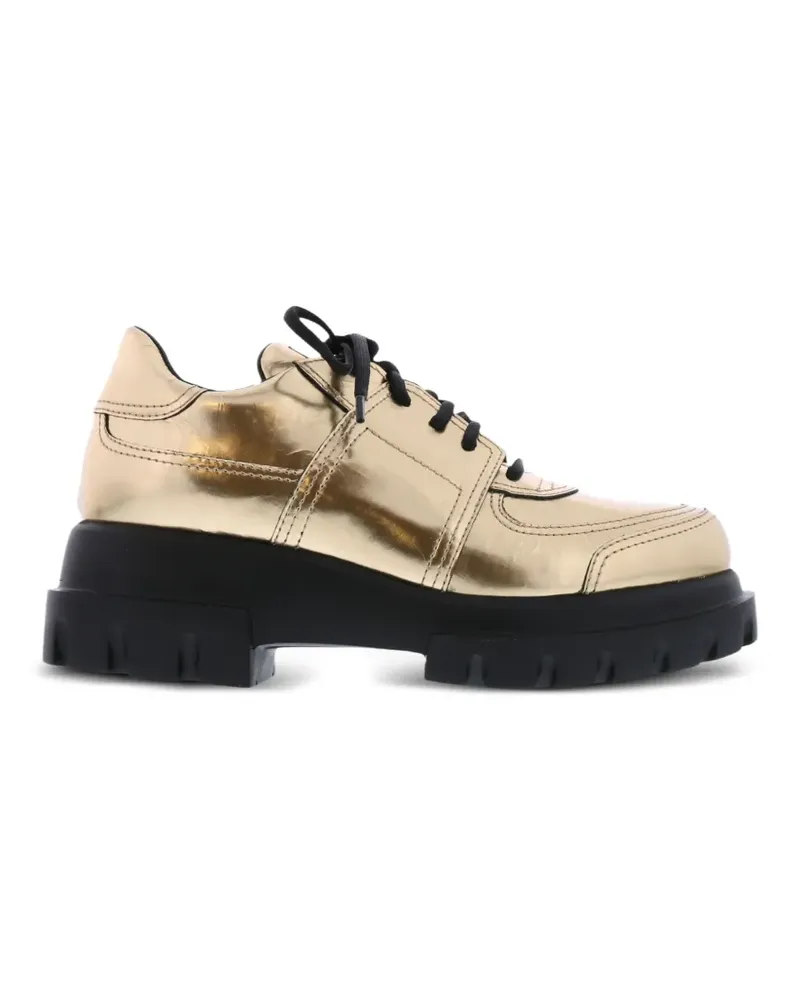 Attilio Giusti Leombruni Oro Derby-Schuhe mit Metallic-Finish - Gold Gold