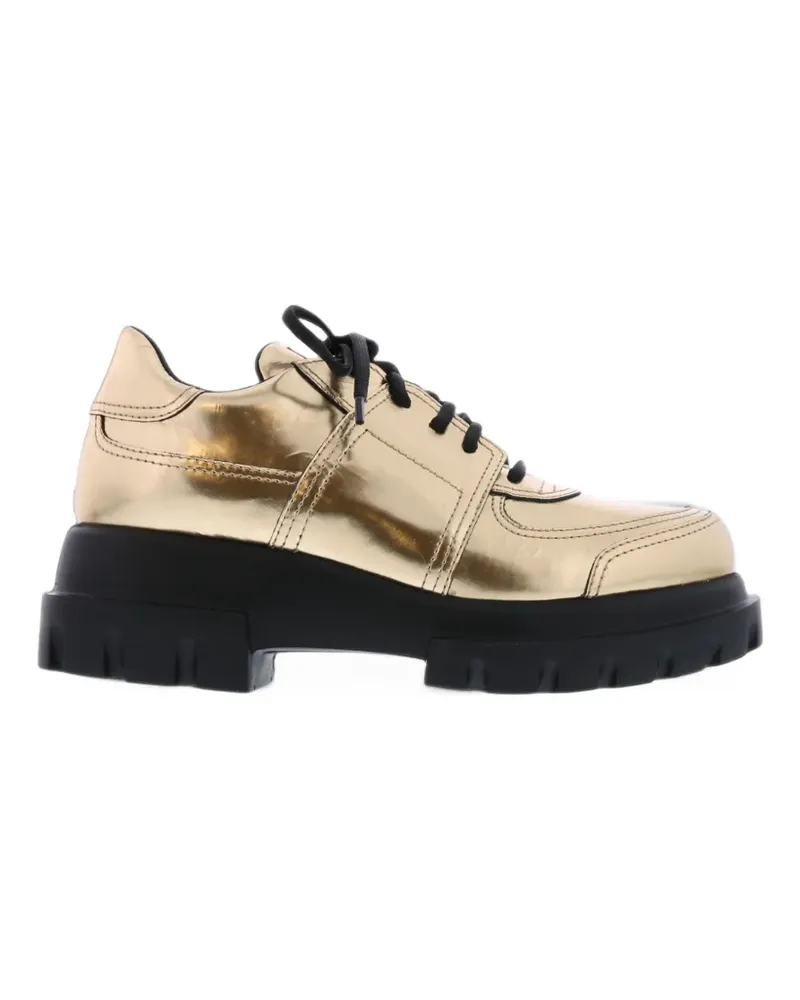 Attilio Giusti Leombruni Oro Derby-Schuhe mit Metallic-Finish - Gold Gold