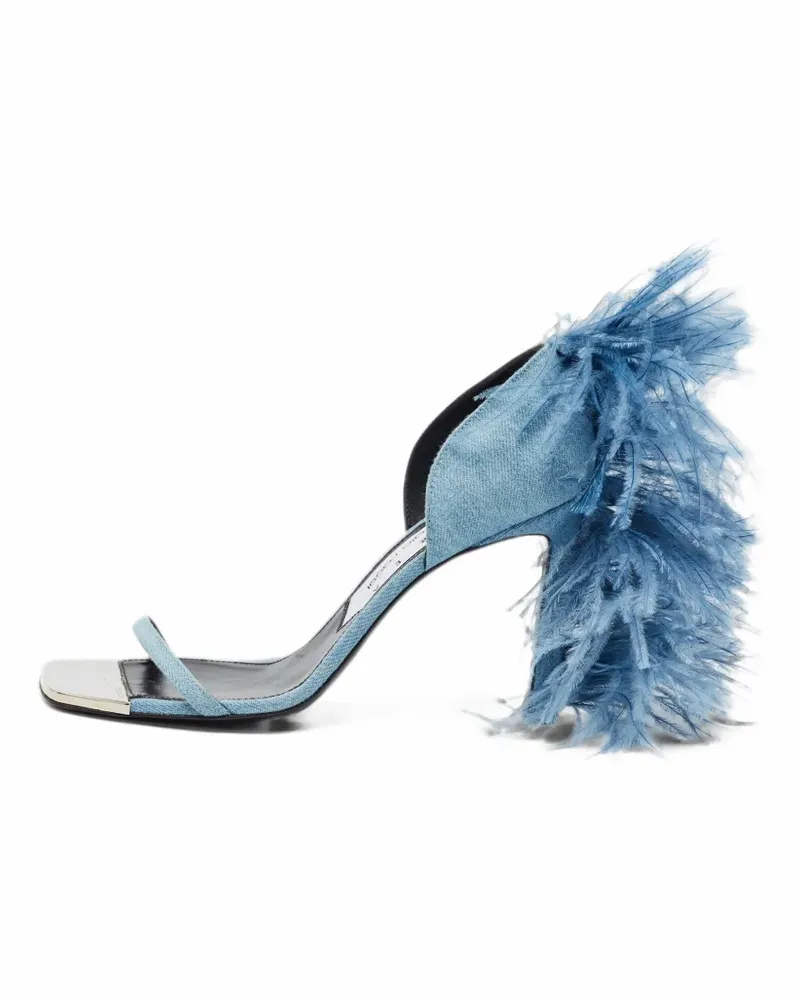 Sergio Rossi Amazona denim sandals - Blau Blau