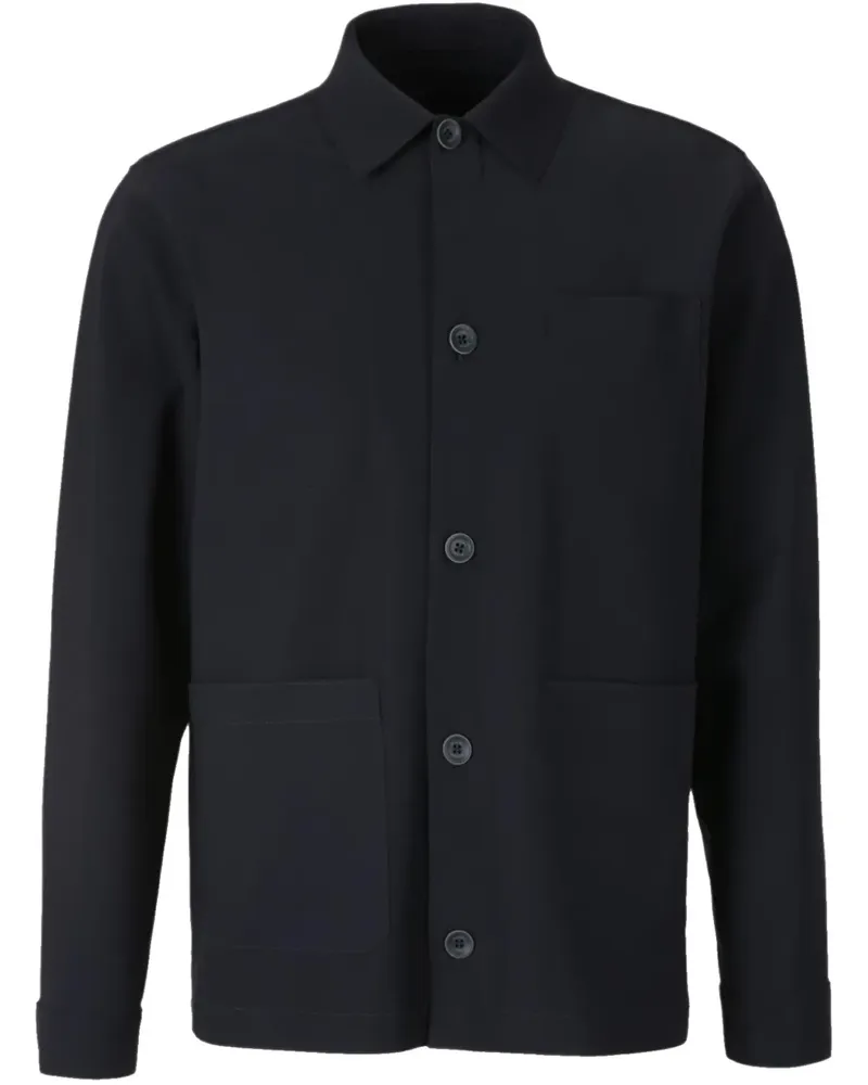Herno Geknöpfte Hemdjacke - Blau Blau
