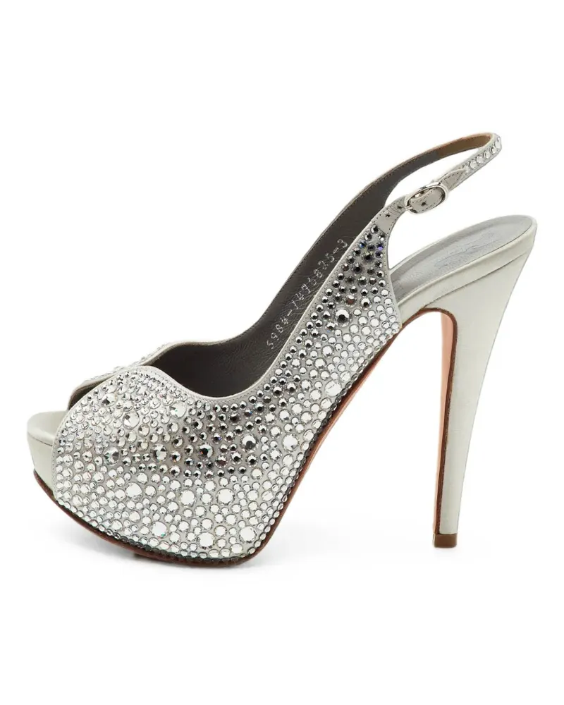 Gina Slingback-Pumps mit Kristallen - Silber Silber