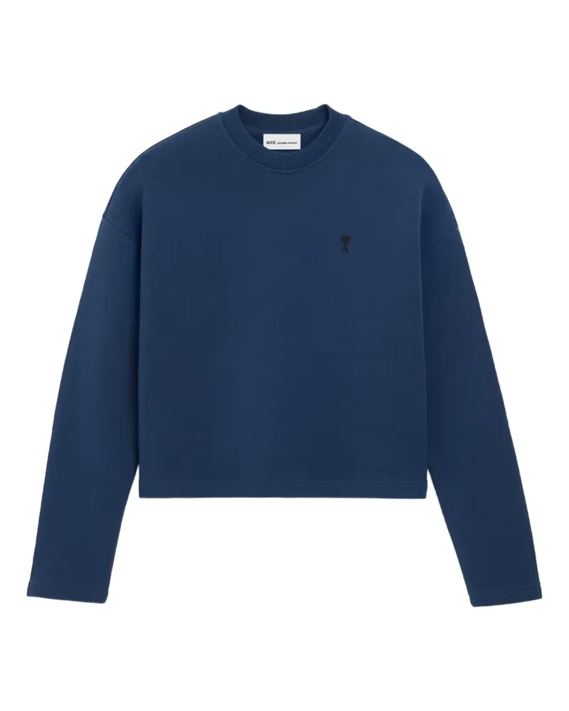 AMI Paris ami coeur cropped sweatshirt - Blau Blau