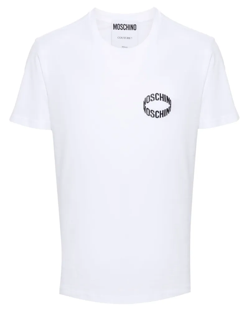 Moschino T-Shirt mit Logo-Print - Weiß Weiß