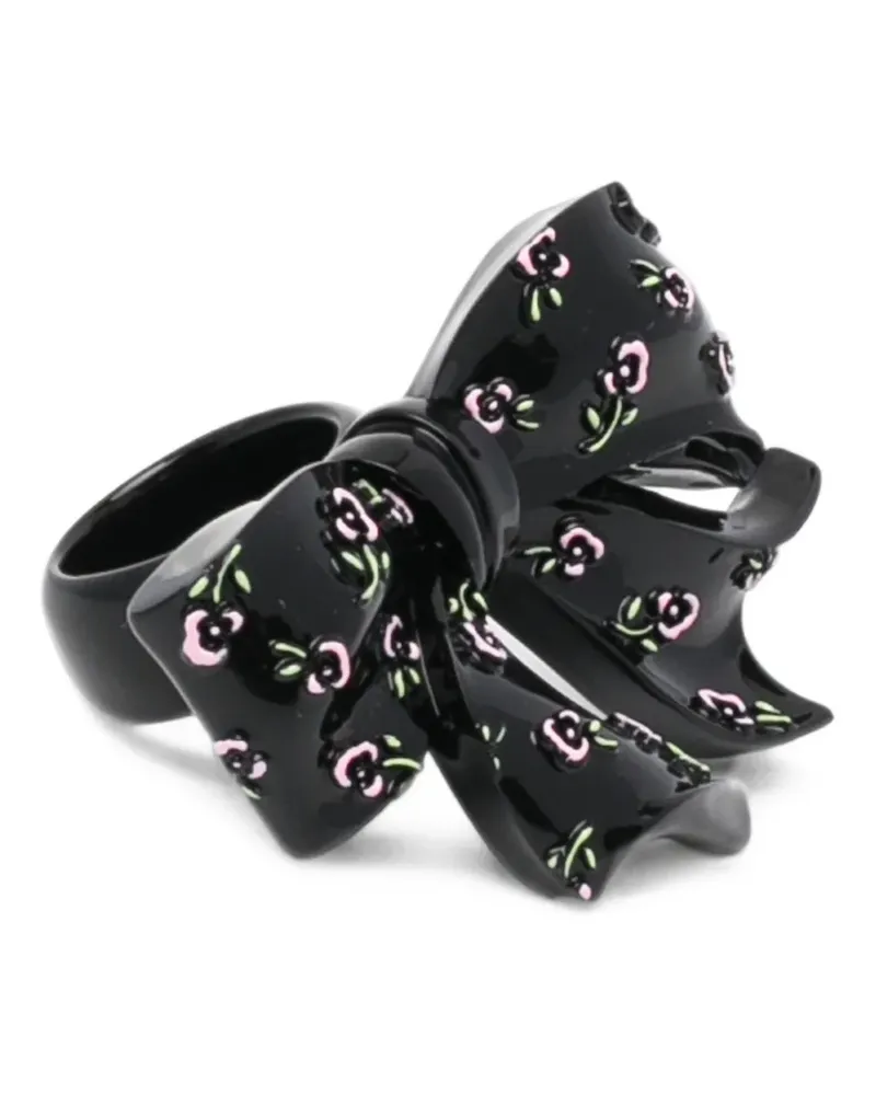 SHUSHU/TONG Ring mit Blumenprint - Schwarz Schwarz