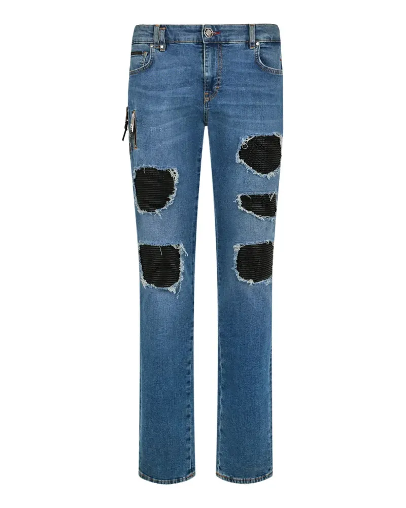 Philipp Plein Rockstar ripped jeans - Blau Blau