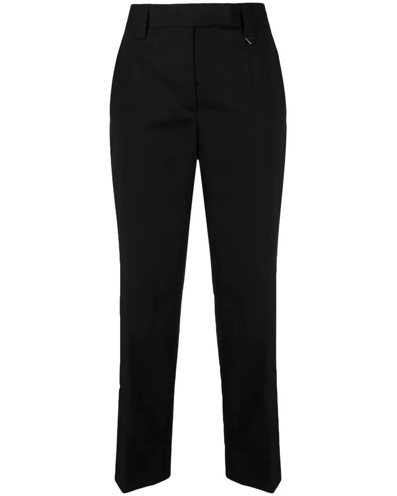Prada Klassische Cropped-Hose - Schwarz Schwarz