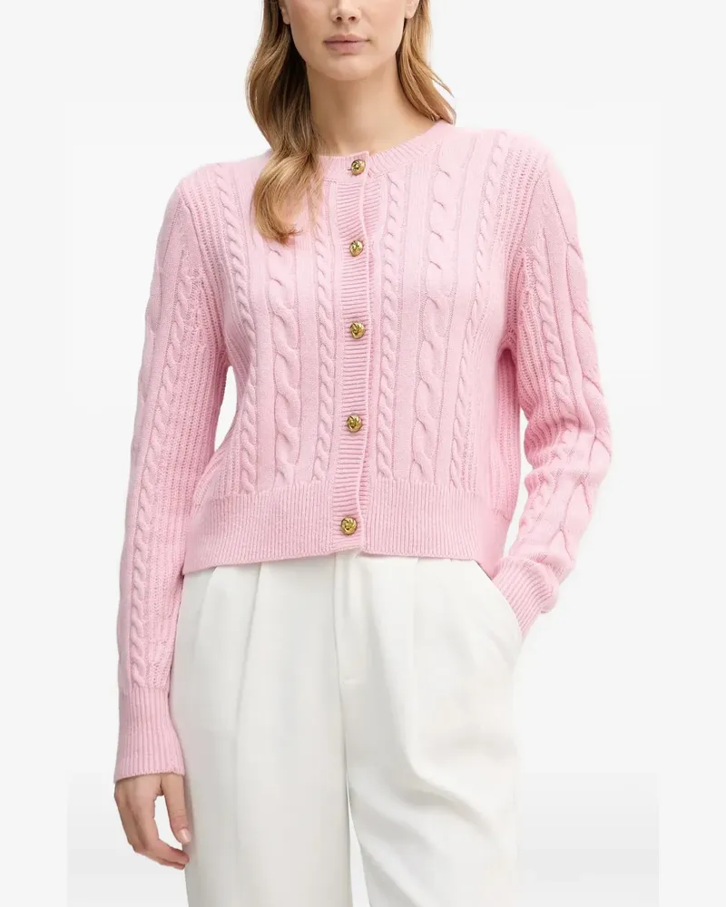 Barbour Elina cable knit button cardigan - Rosa Rosa