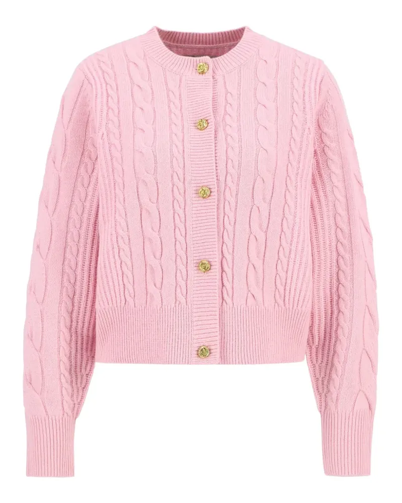 Barbour Elina Cardigan mit Zopfmuster - Rosa Rosa