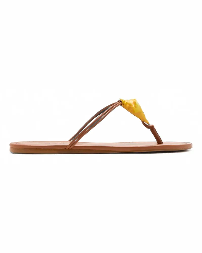 FARM Rio Ledersandalen mit Muschelverzierung - Braun Braun