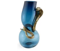 Cobra Vase aus Glas 400mm - Blau