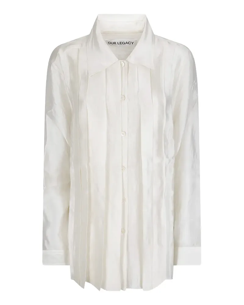 Our Legacy Tuxedo Every pleated shirt - Weiß Weiß