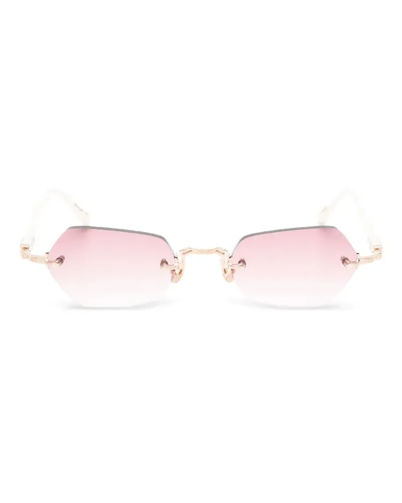 MATSUDA Sonnenbrille mit geometrischem Gestell - Gold Gold