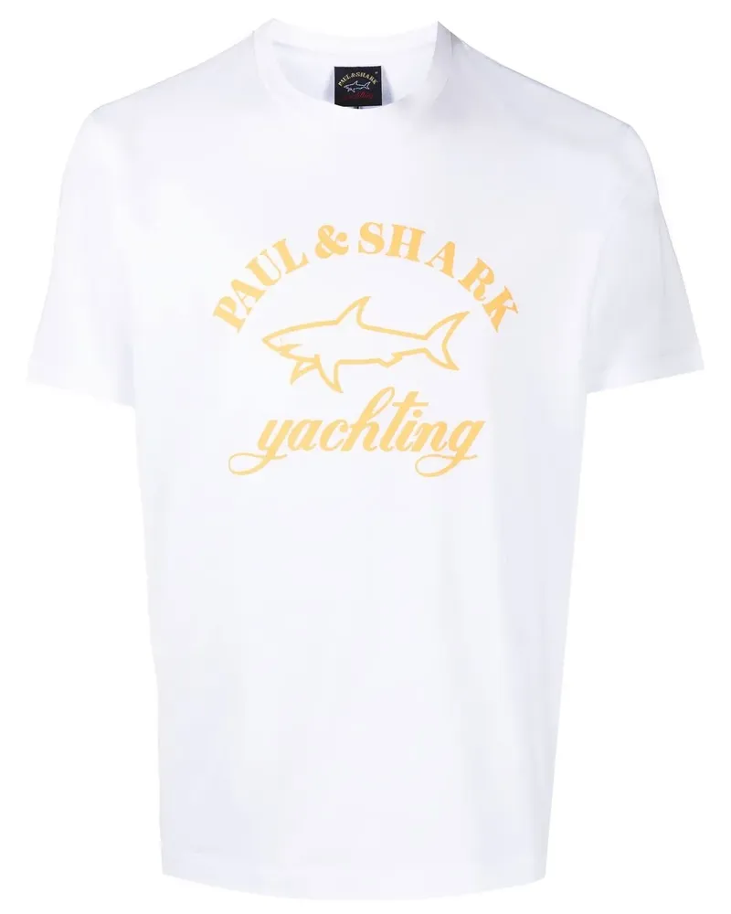 Paul & Shark T-Shirt mit Logo-Print - Weiß Weiß