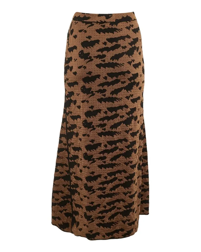 Nanushka patterned maxi skirt - Braun Braun