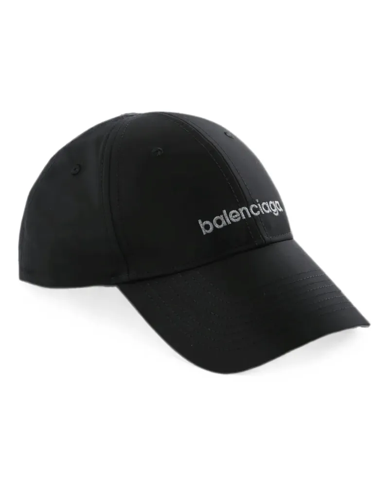 Balenciaga logo-embroidered baseball cap - Schwarz Schwarz